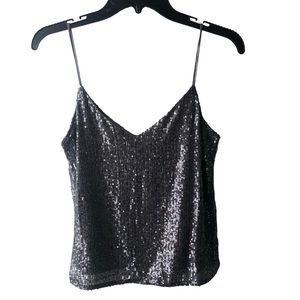 NWT Lulu’s Silver Sequin Top - Size XS